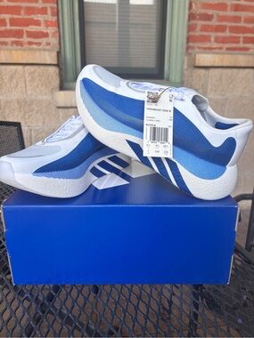 NWT adidas Hyperboost Edge Running Shoes - White & Blue, W7